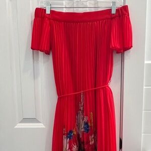 Ted Baker London Berry Sundae Bardot Dress (Size 0)